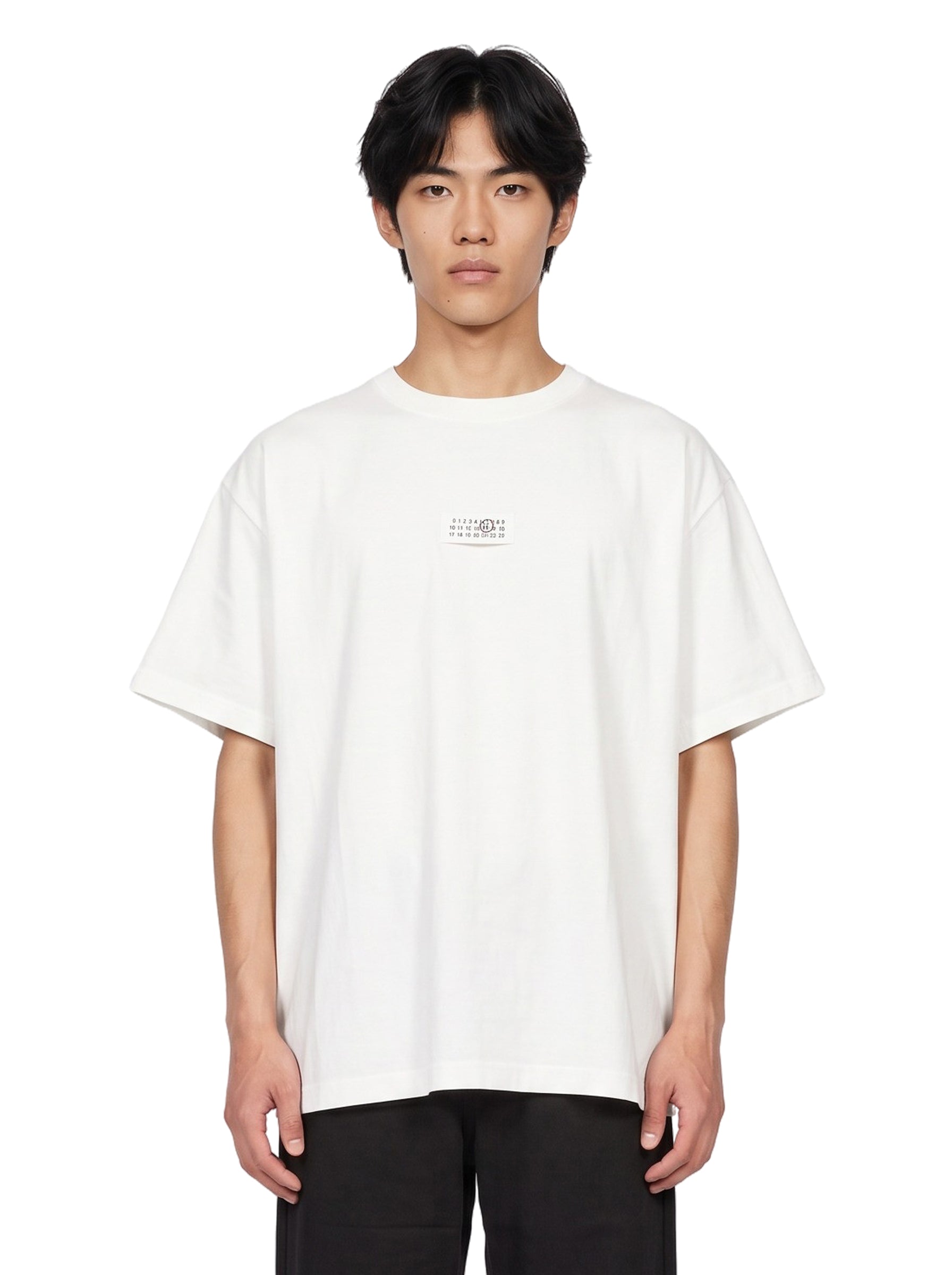 T-shirt con logo in bianco 