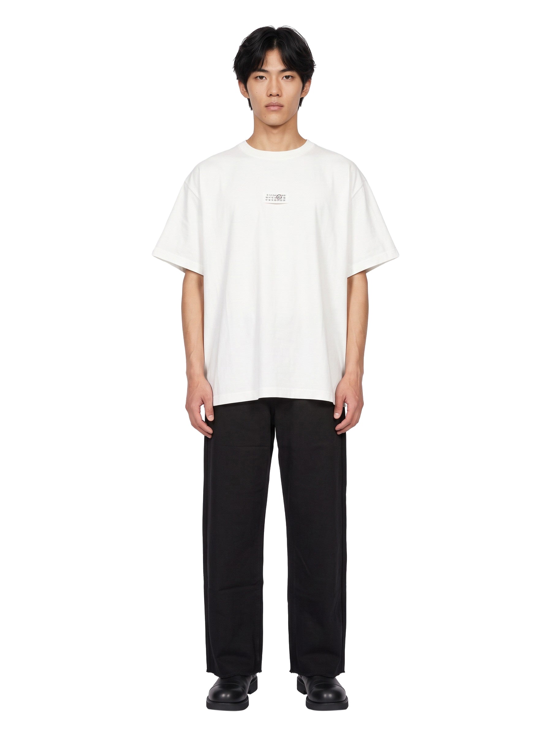 T-shirt con logo in bianco 
