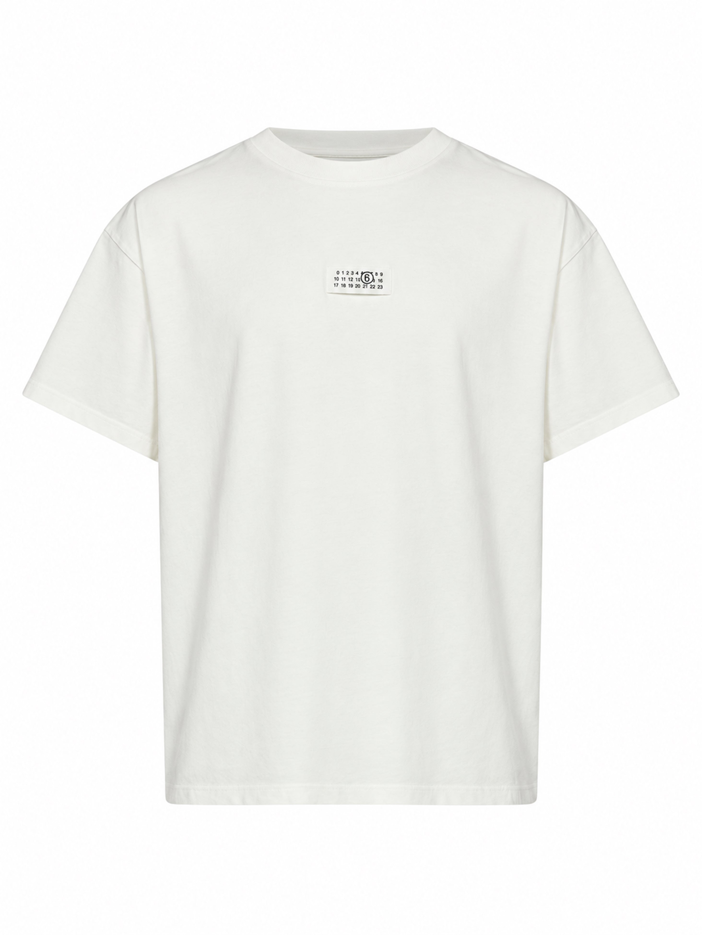 T-shirt con logo in bianco 