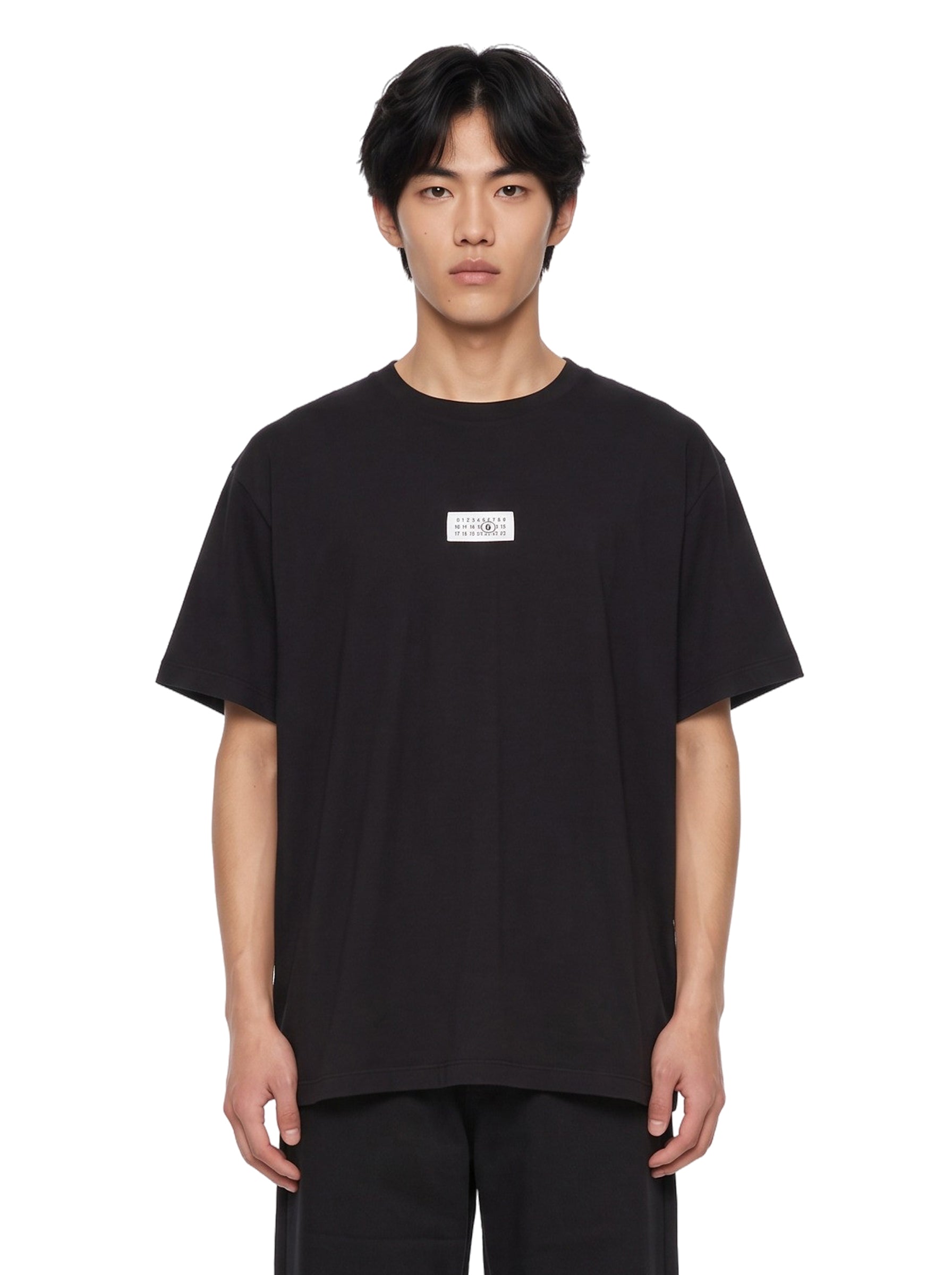 T-shirt con logo in nero 