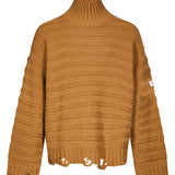 Maglia a collo alto in arancione 