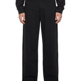 Jeans con logo ricamato in nero 