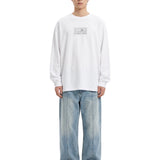 T-shirt a manica lunga in bianco 