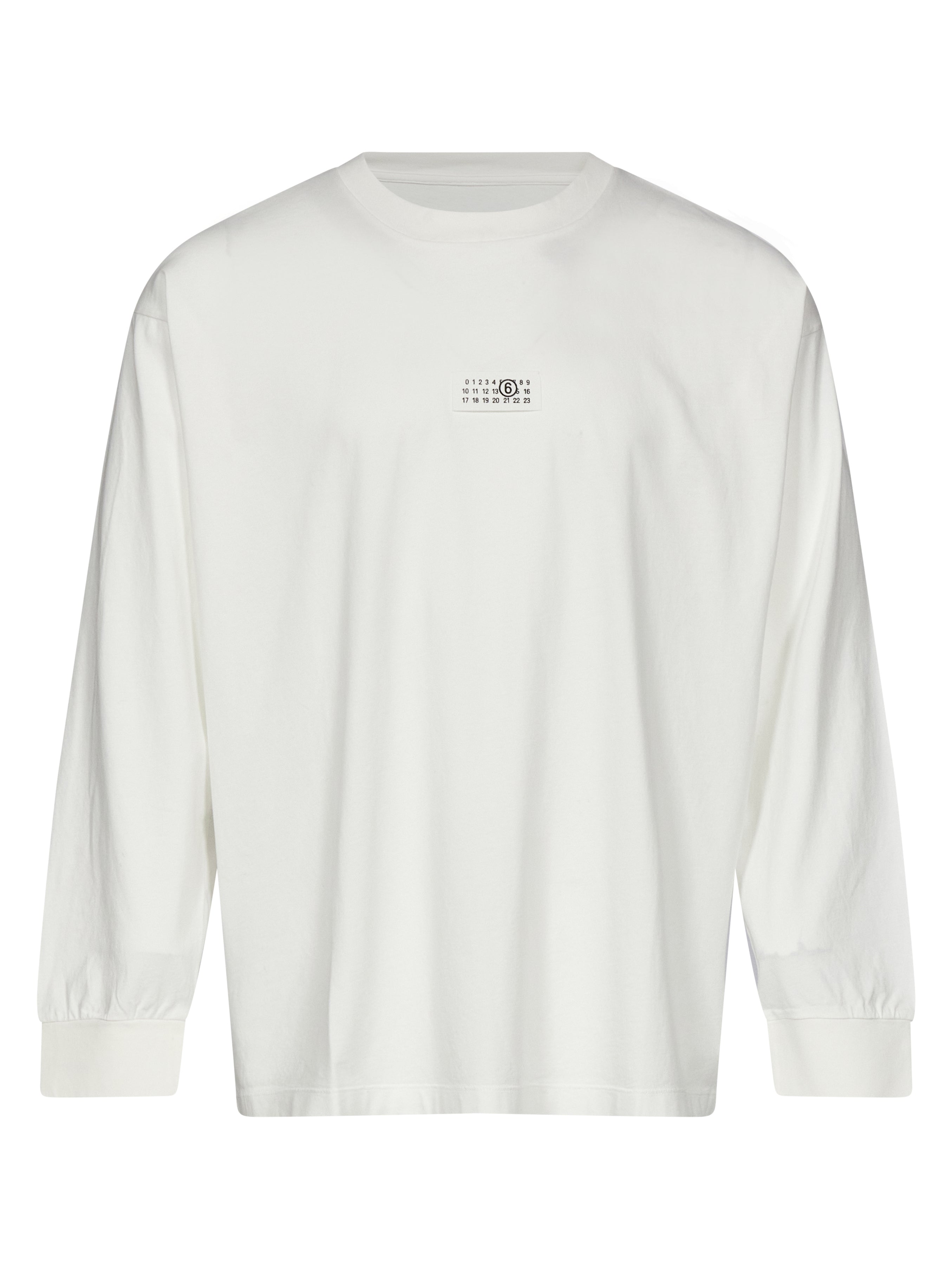 T-shirt a manica lunga in bianco 
