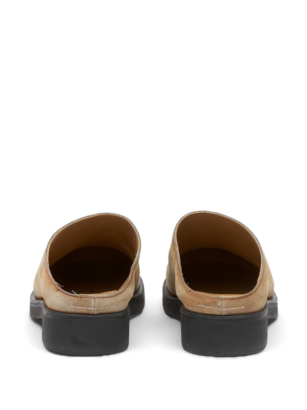 Mules Biker in suede beige 