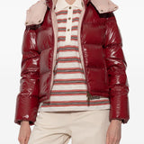Giacca con cappuccio Niveole in rosso 