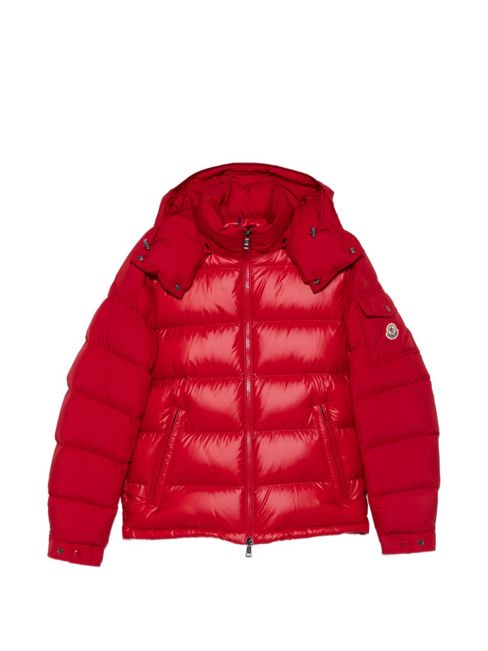 Piumino imbottito con cappuccio Maya in rosso 