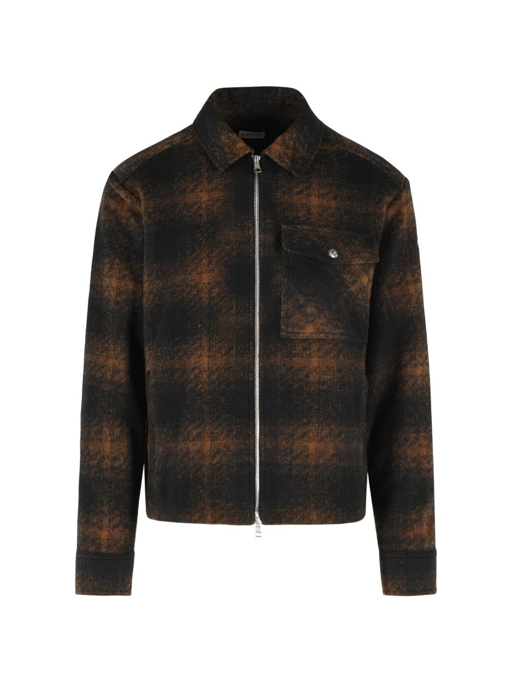 Giacca-camicia a quadri con zip multicolore 
