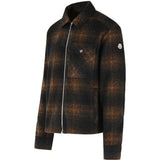 Giacca-camicia a quadri con zip multicolore 