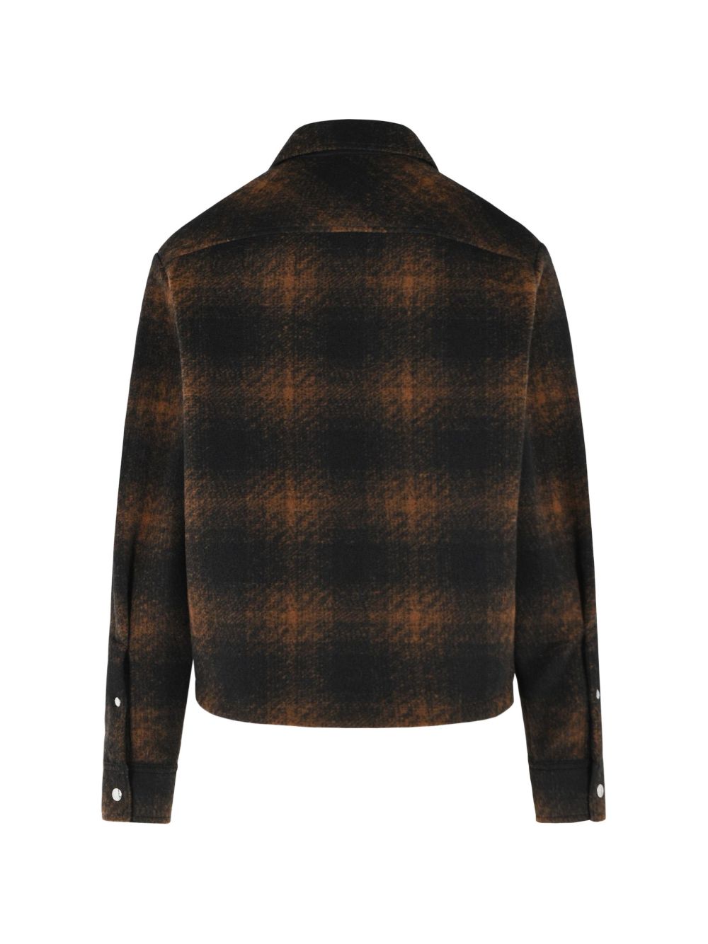 Giacca-camicia a quadri con zip multicolore 