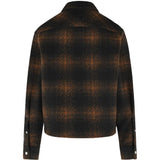 Giacca-camicia a quadri con zip multicolore 