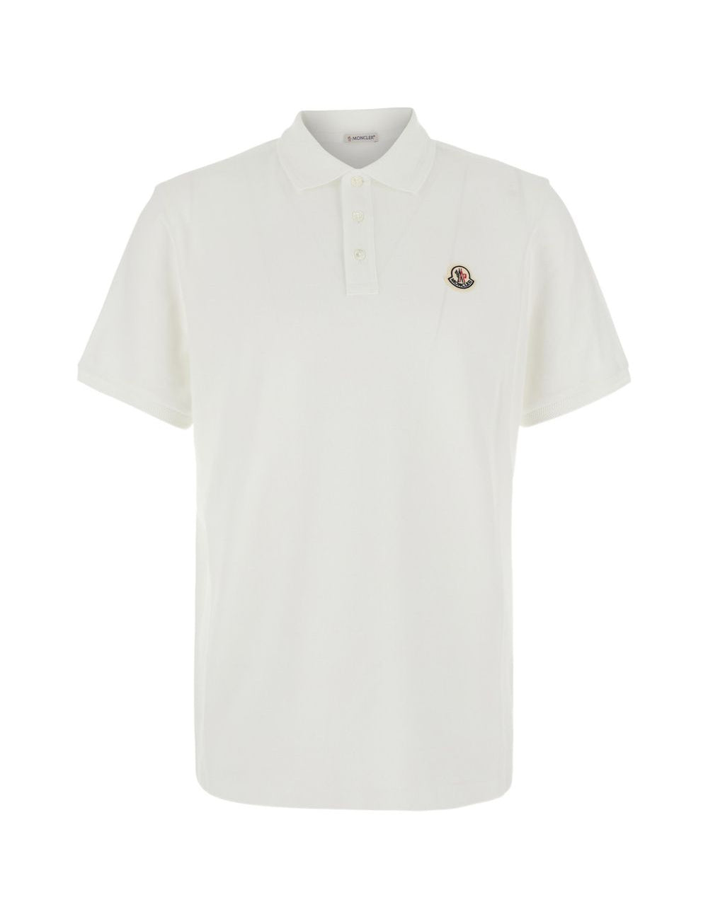 Polo con logo in bianco 