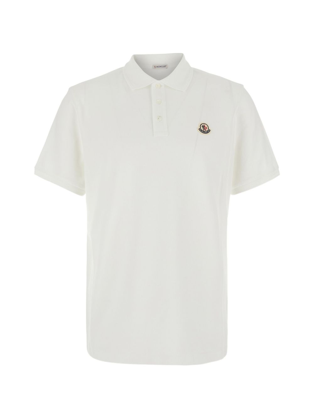 Polo con logo in bianco 