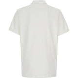 Polo con logo in bianco 