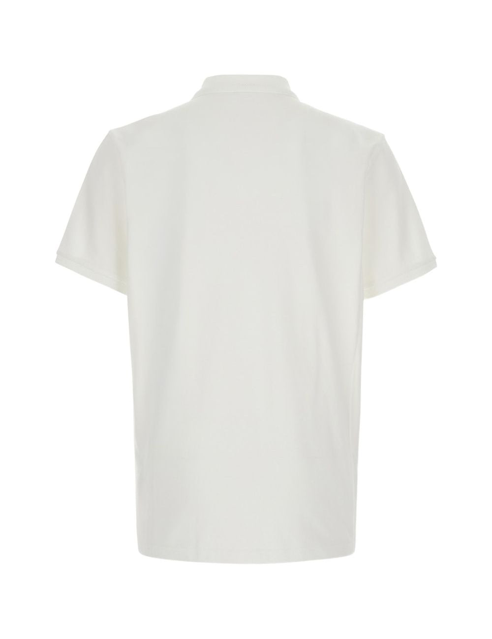 Polo con logo in bianco 