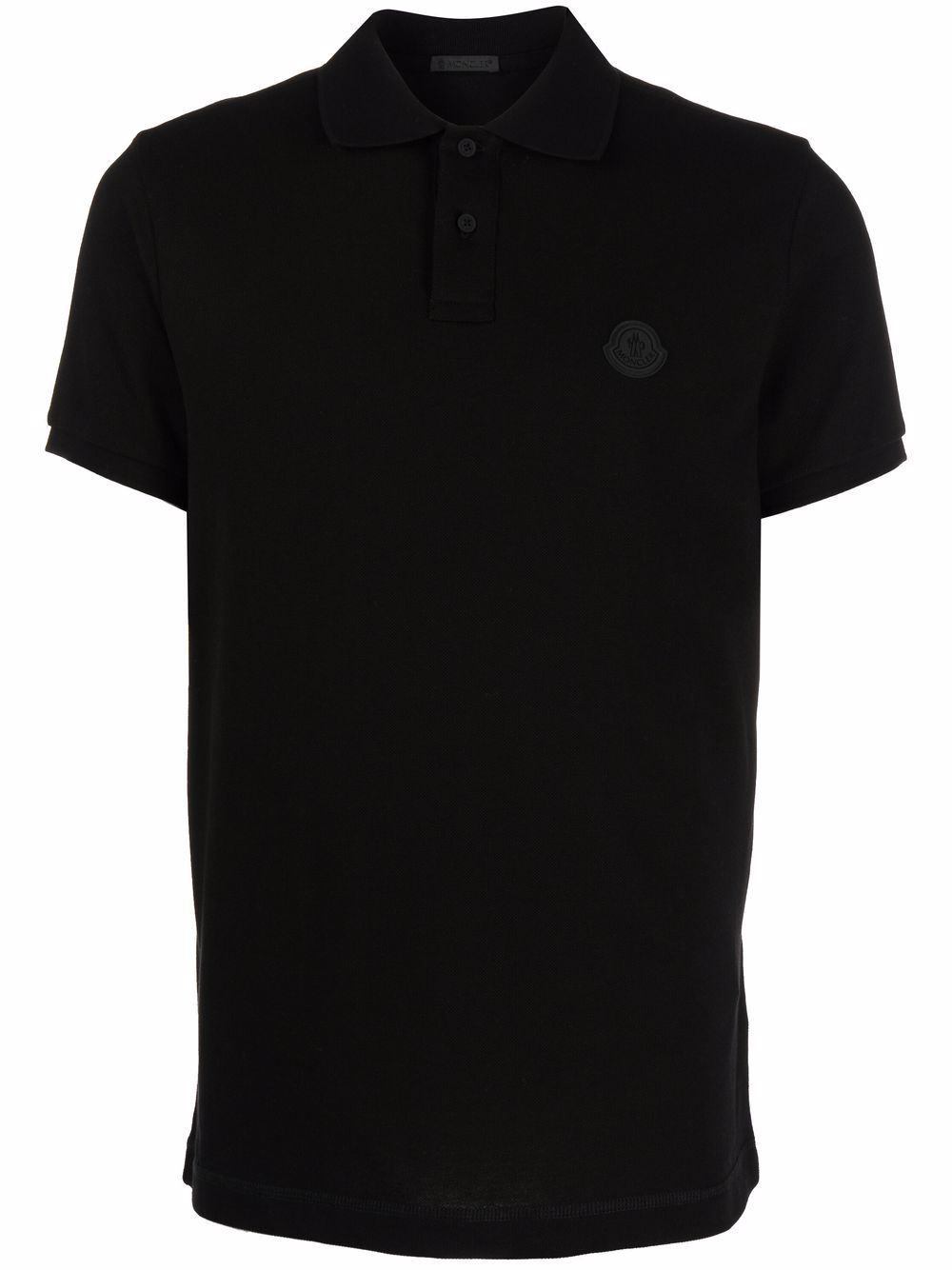 Polo con logo in nero 