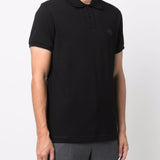 Polo con logo in nero 