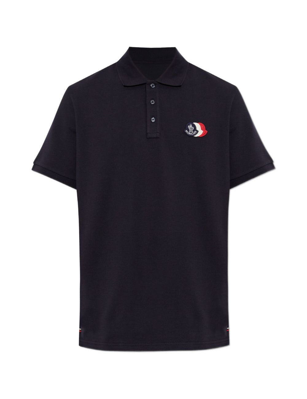 Polo con logo in blu 