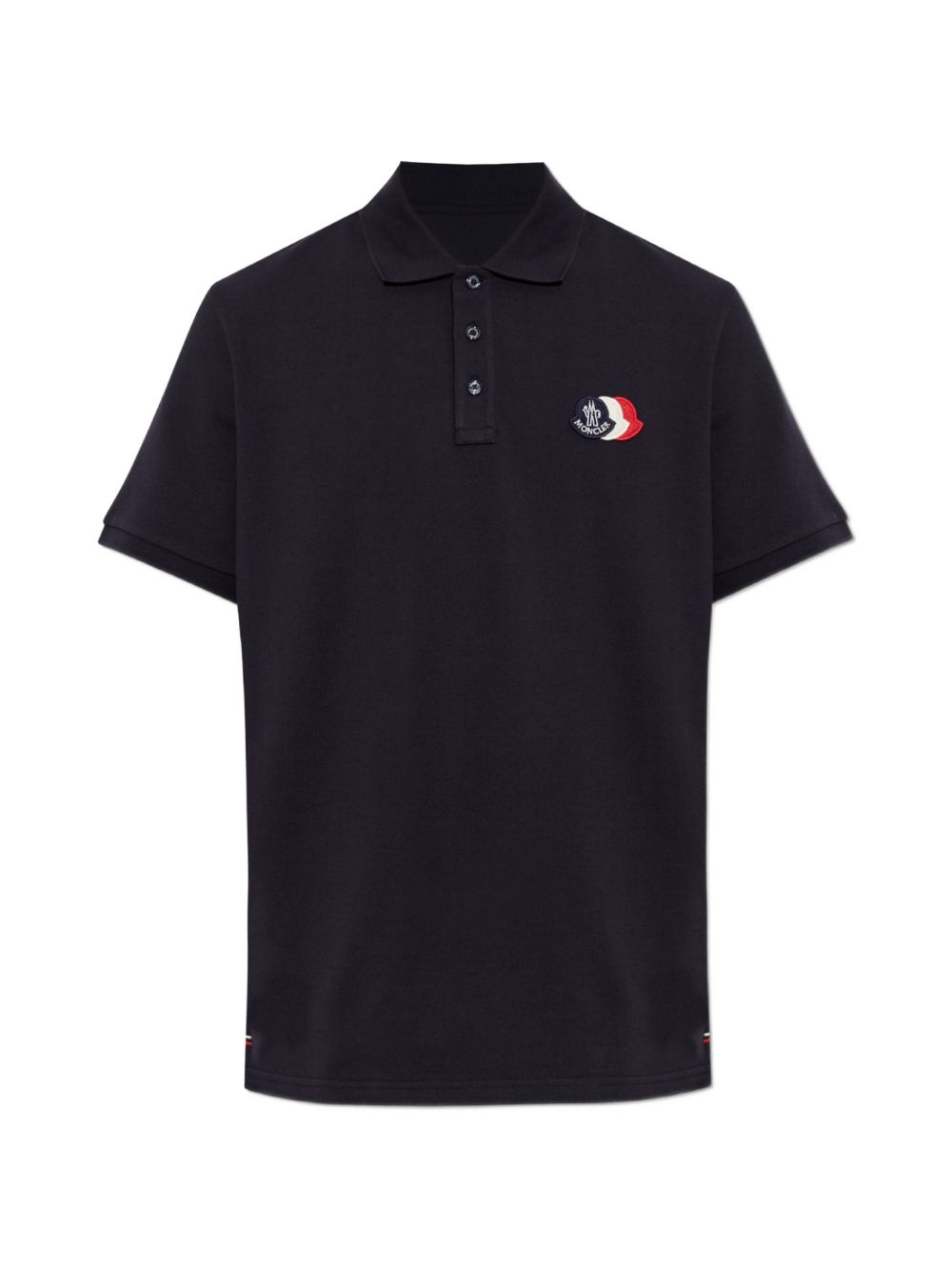 Polo con logo in blu 