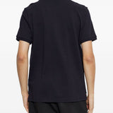Polo con logo in blu 