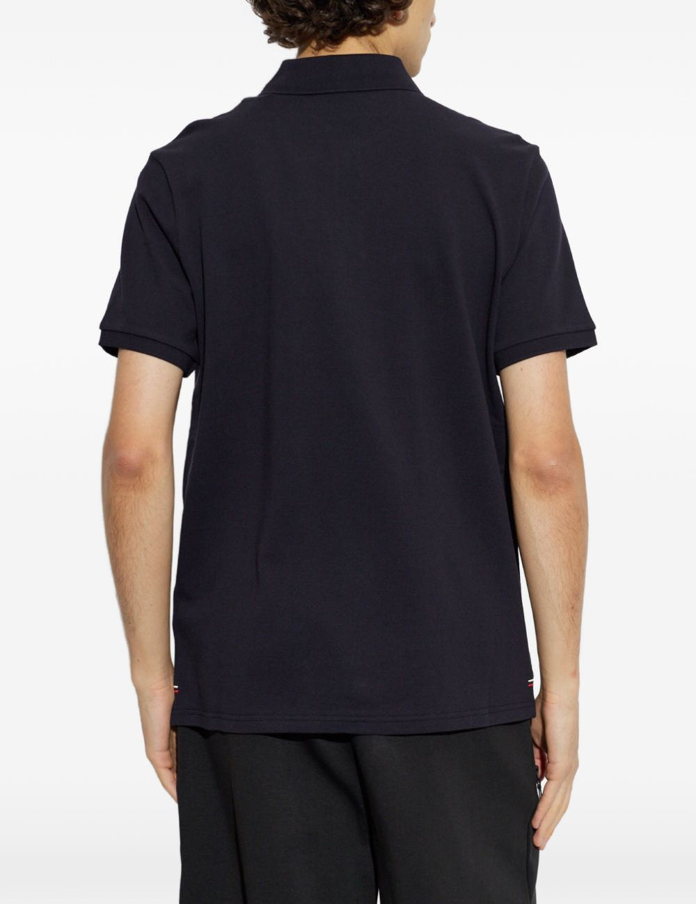 Polo con logo in blu 