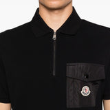 Polo a maniche corte in nero 