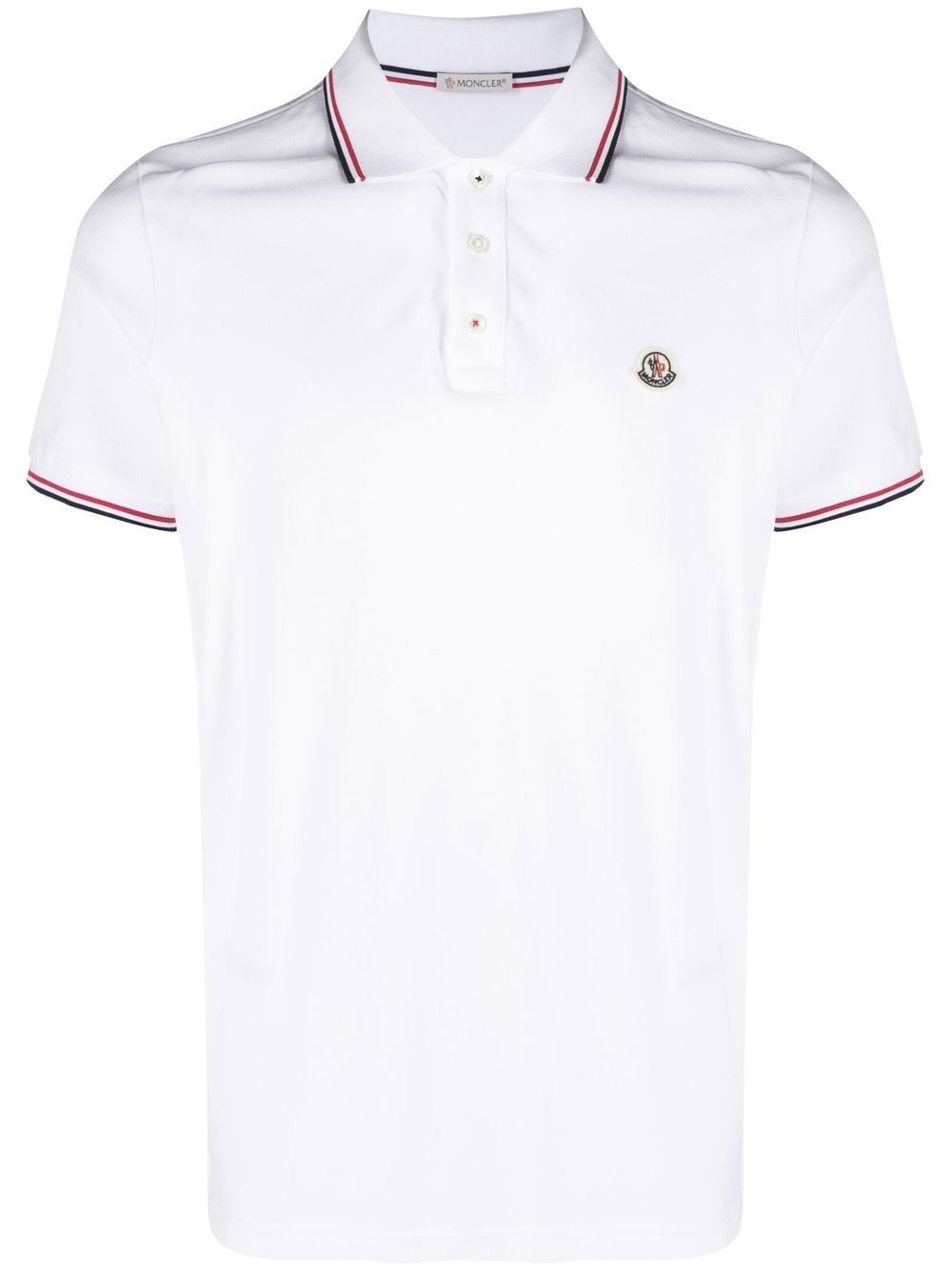 Polo con logo in bianco 