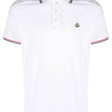 Polo con logo in bianco 