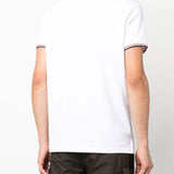 Polo con logo in bianco 