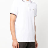Polo con applicazione logo in bianco Moncler - uomo 