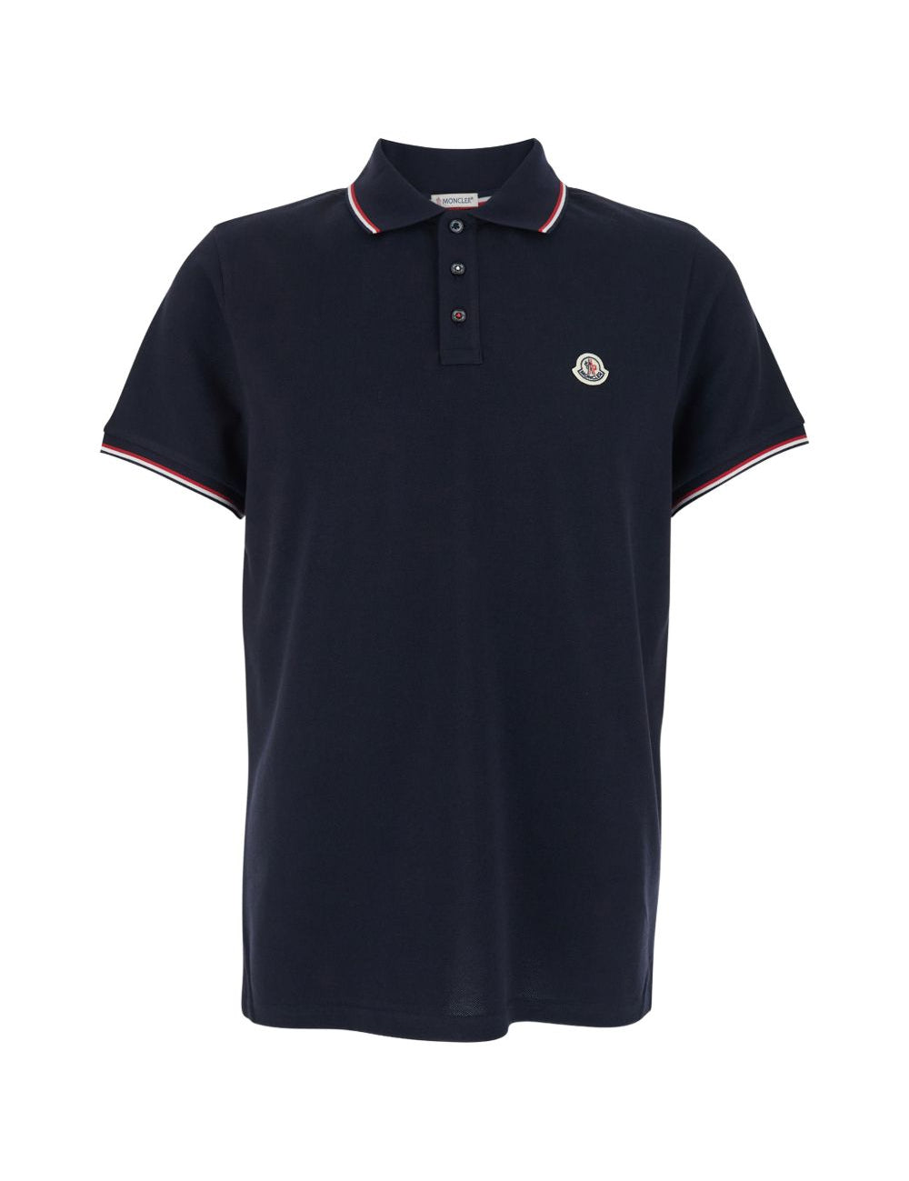 Polo con logo in blu 