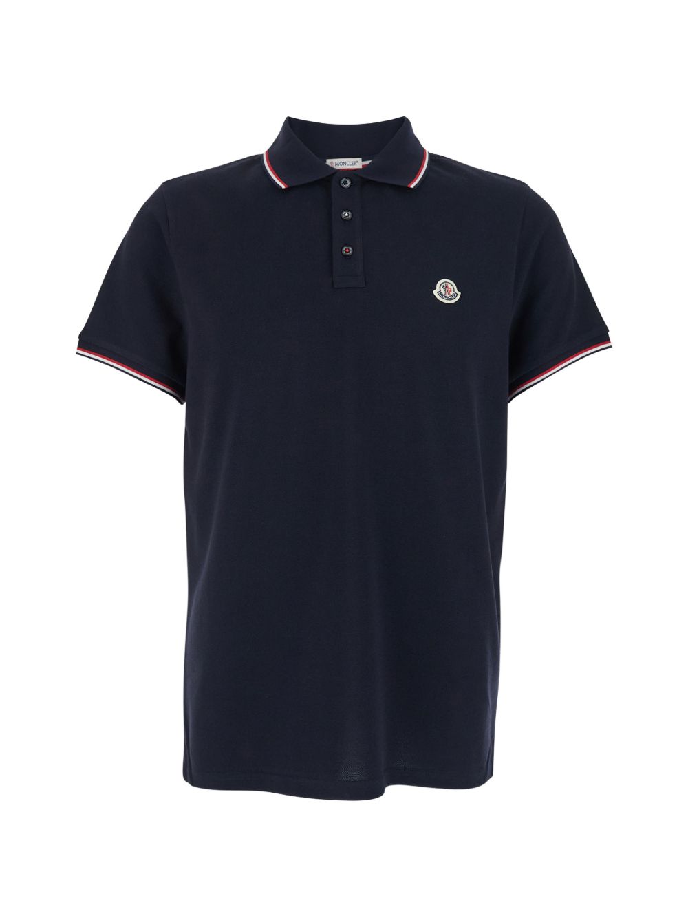 Polo con logo in blu 