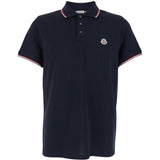 Polo con logo in blu 