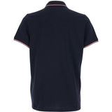 Polo con logo in blu 