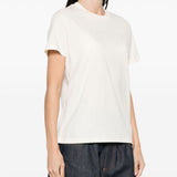 T-shirt con logo in avorio 