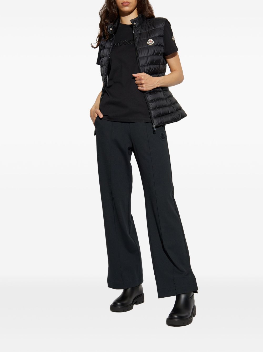 T-shirt con logo in nero Moncler - donna 