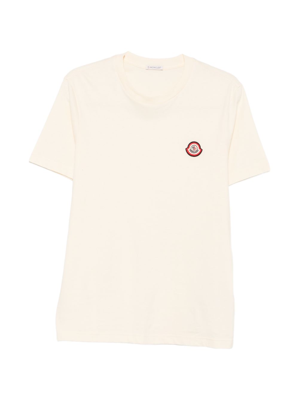 T-shirt con logo in avorio 
