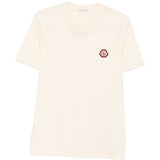 T-shirt con logo in avorio 