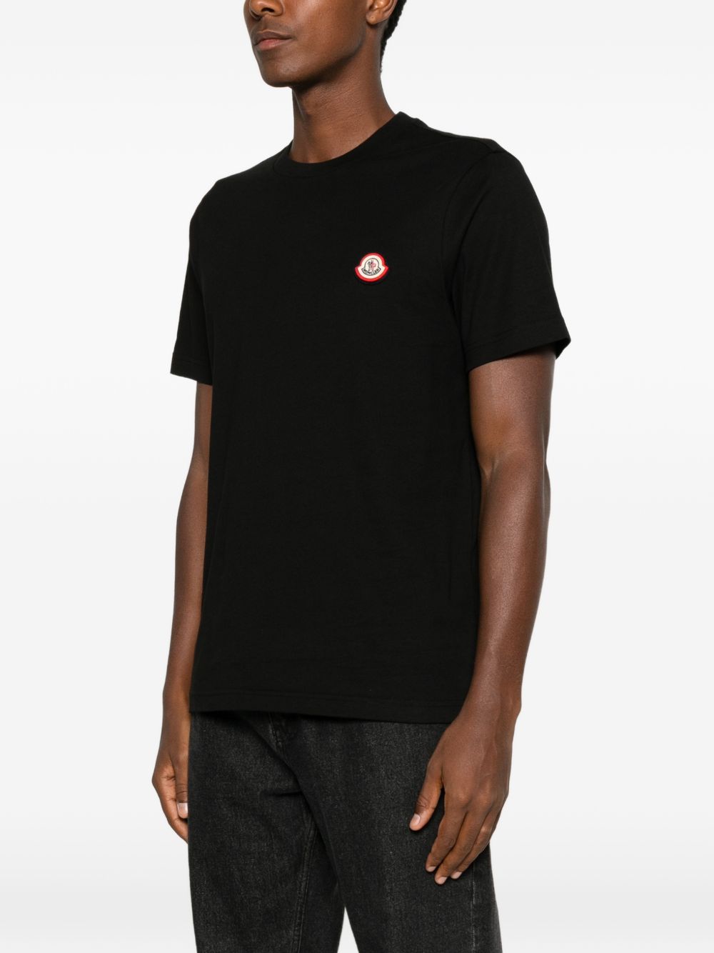 T-shirt a maniche corte con logo in nero 
