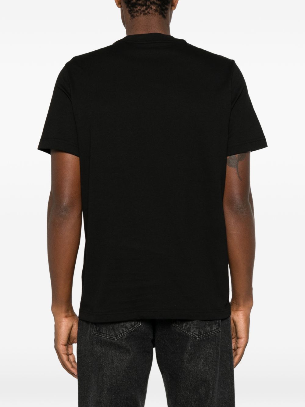 T-shirt a maniche corte con logo in nero 