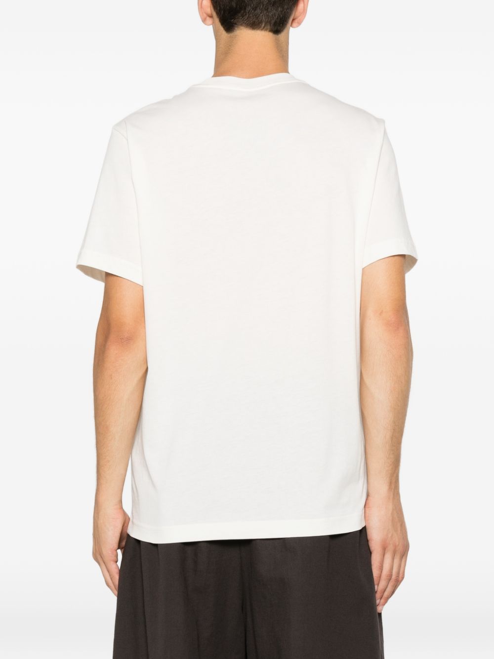T-shirt con logo in bianco 