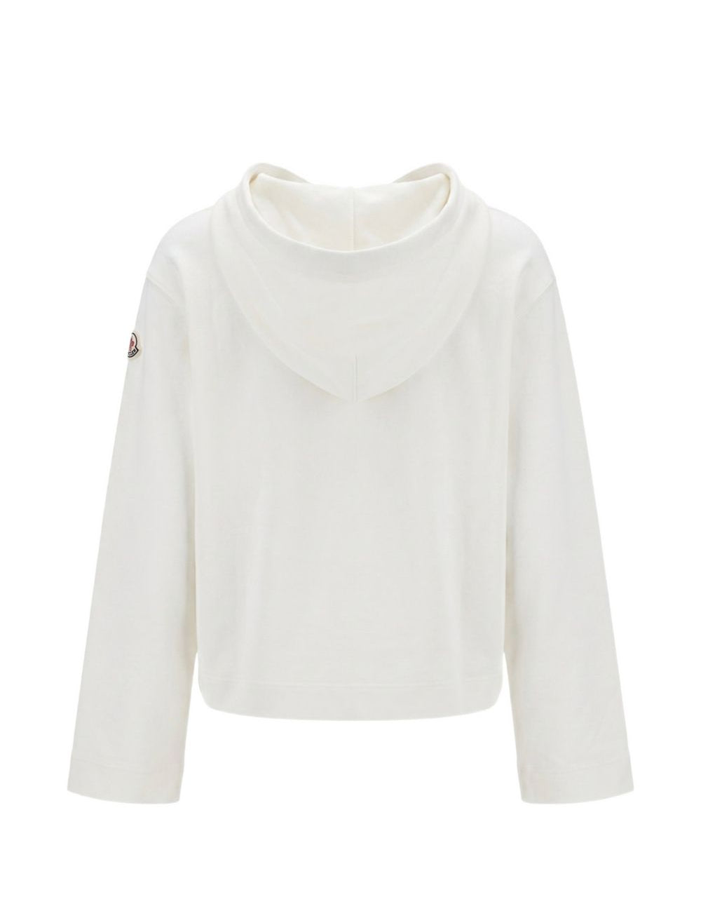 Felpa con cappuccio in cotone con logo in bianco 