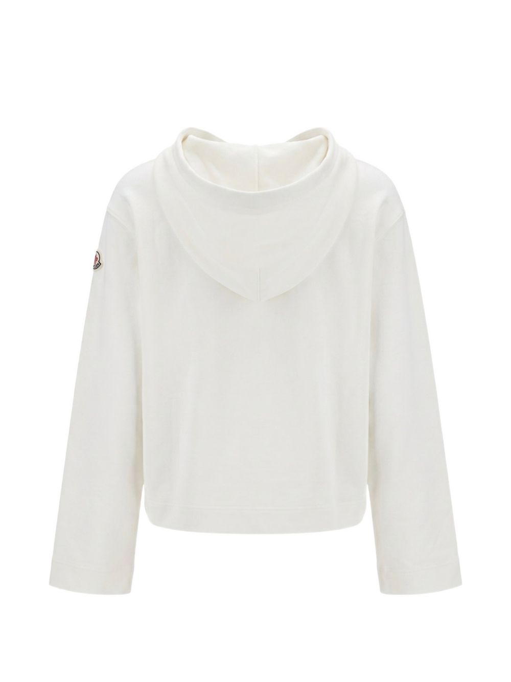 Felpa con cappuccio in cotone con logo in bianco 
