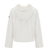 Felpa con cappuccio in cotone con logo in bianco 
