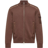 Cardiagn con zip in marrone 
