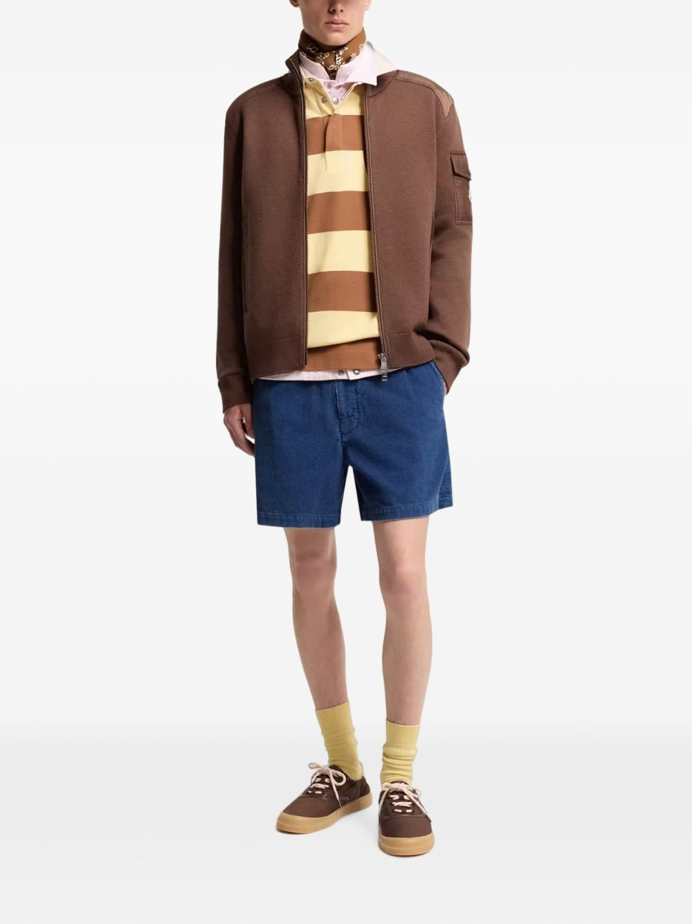 Cardiagn con zip in marrone 