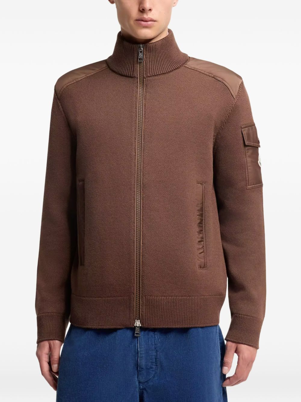 Cardiagn con zip in marrone 