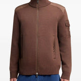 Cardiagn con zip in marrone 