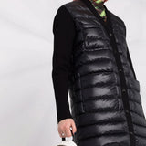 Giacca imbottita con scollo a V in nero 