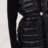 Giacca imbottita con scollo a V in nero 